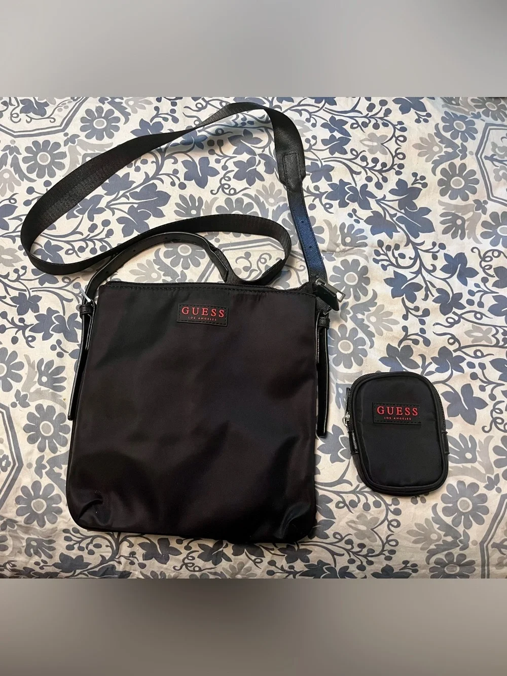 GUESS Black Crossbody Bag with Detachable Pouch